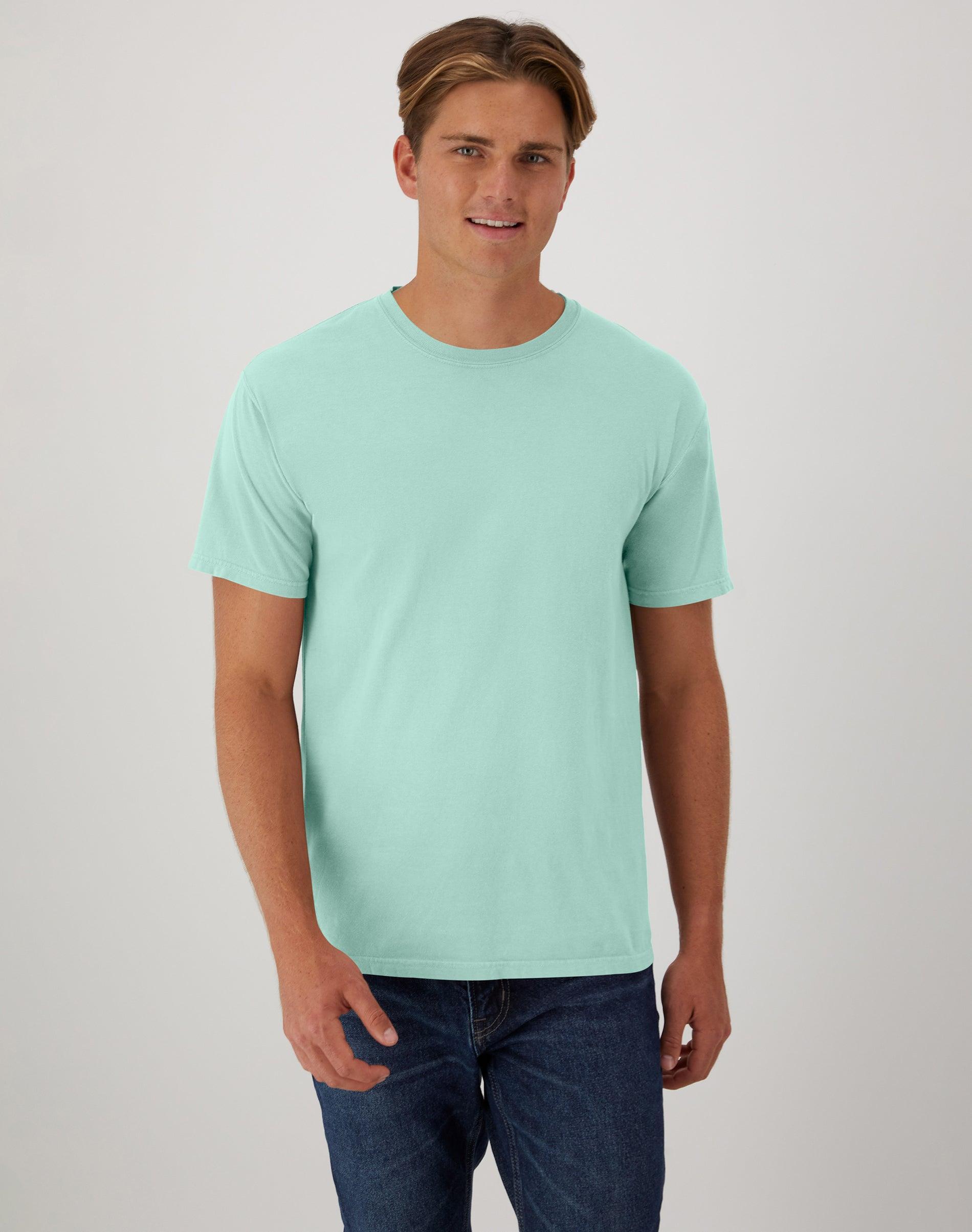 Hanes Mens Garment Dyed Cotton T-Shirt Spanish Moss 2XL Product Image