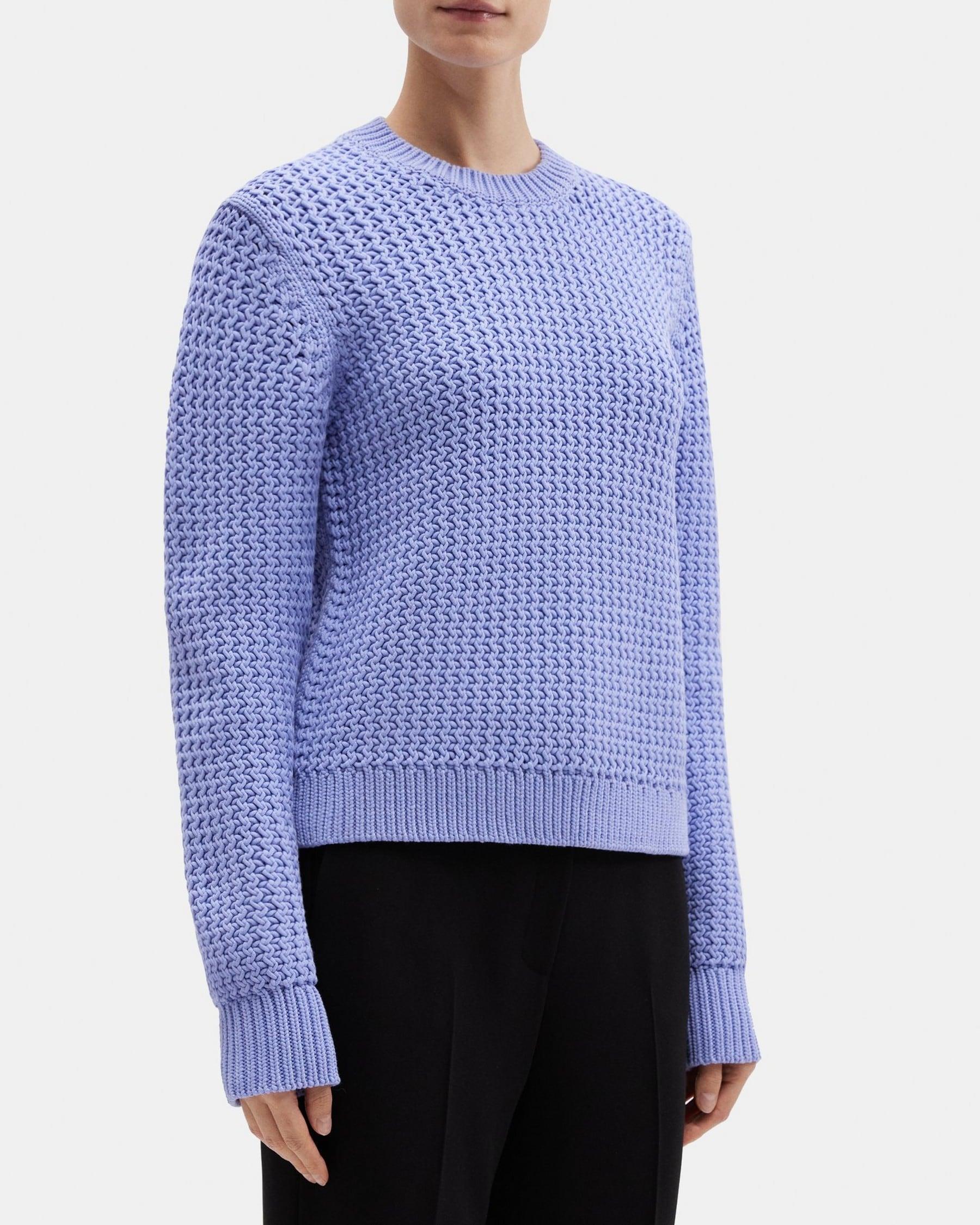 Crewneck Sweater in Cotton-Nylon Product Image