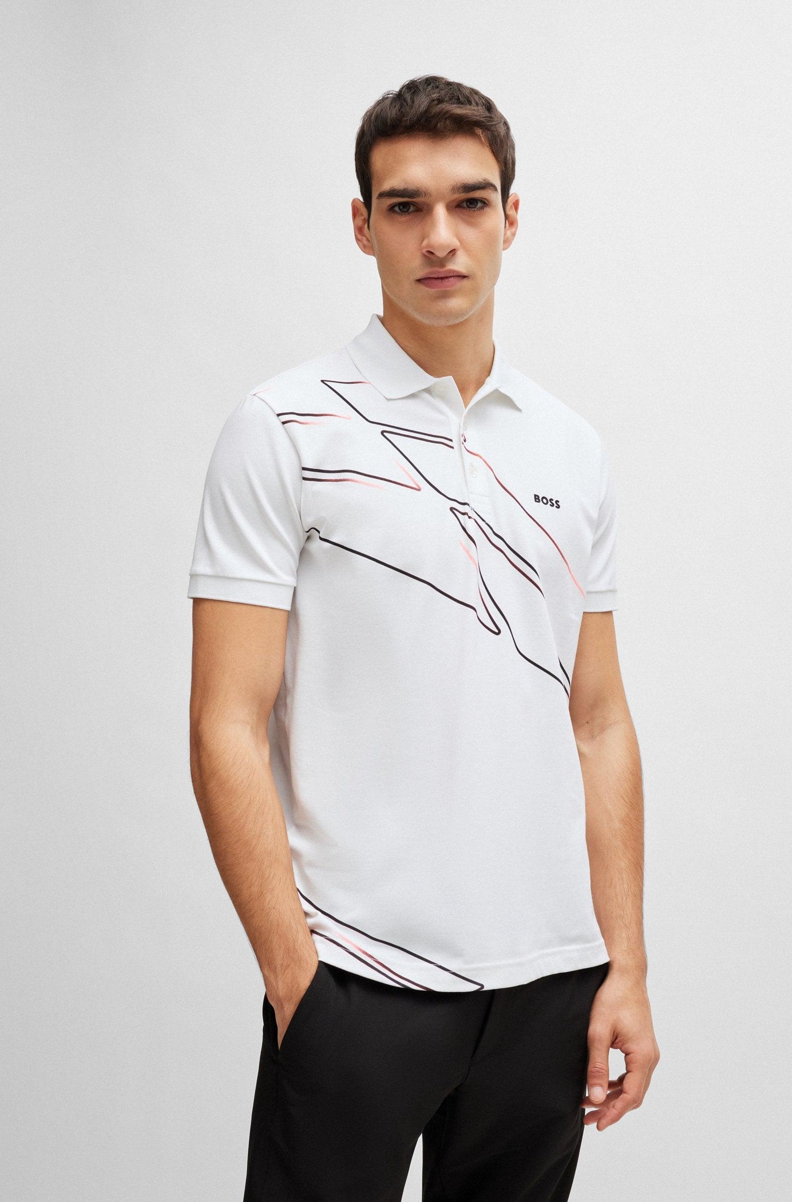 Boss Active-Stretch Polo Shirt with Seasonal Artwork Male Product Image