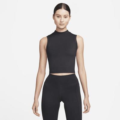 Nike One Fitted Women's Dri-FIT Mock-Neck Cropped Tank Top Product Image