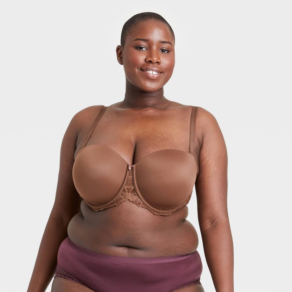 Womens Strapless Bra - Auden Cocoa 42DDD Product Image