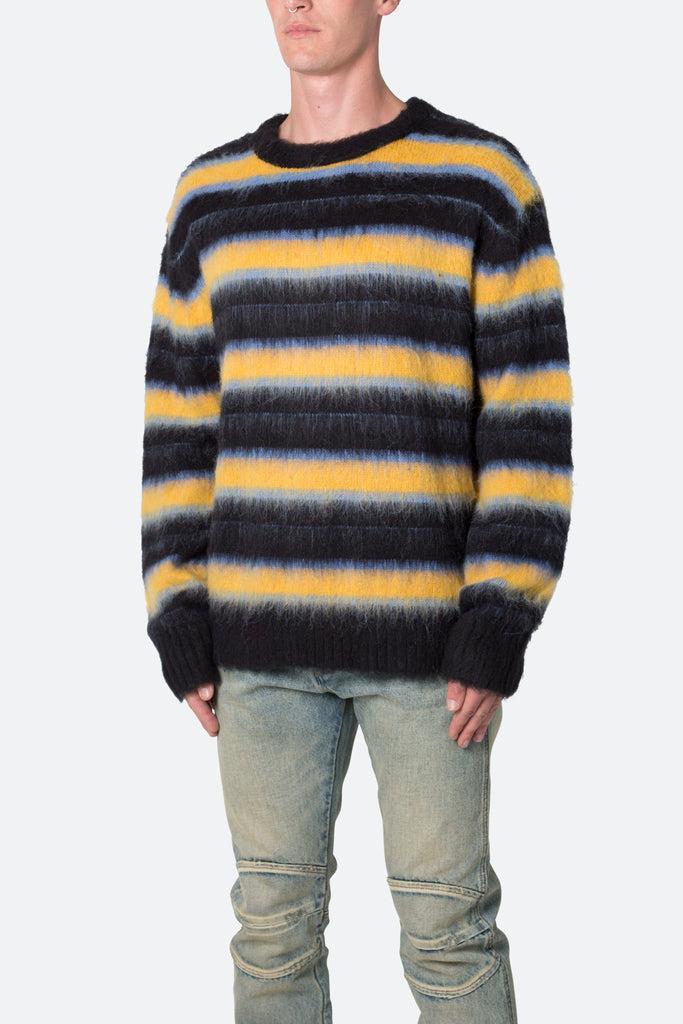 Striped Mohair Sweater - Black Product Image