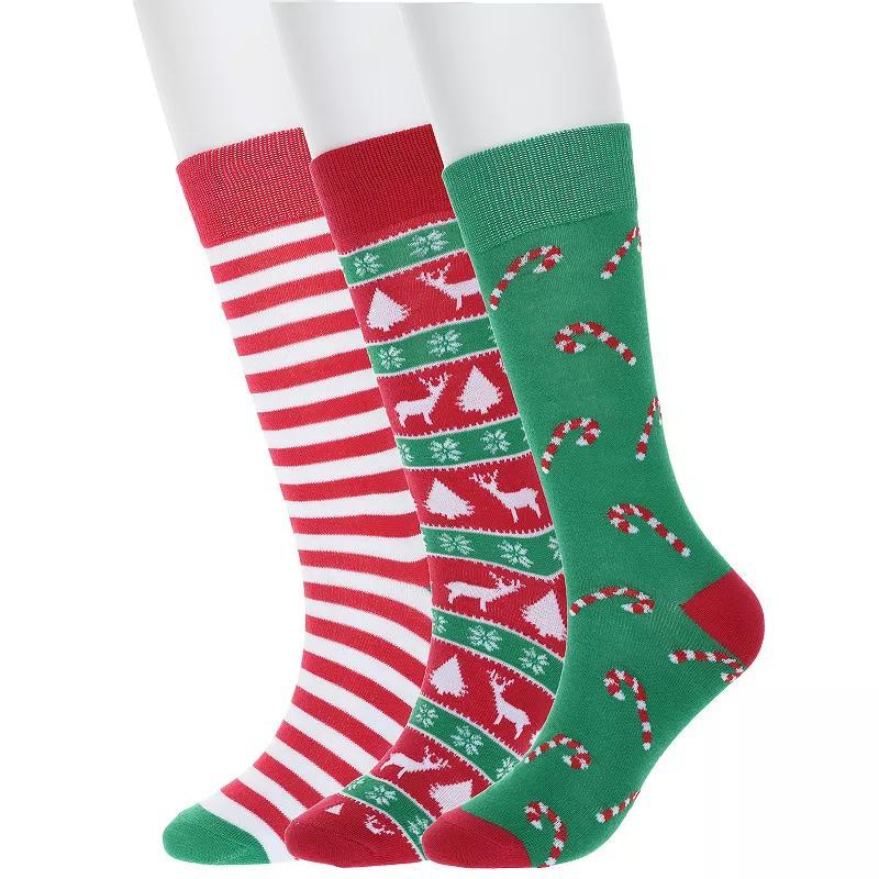 Mens 3-Pack Holiday Crew Socks Product Image