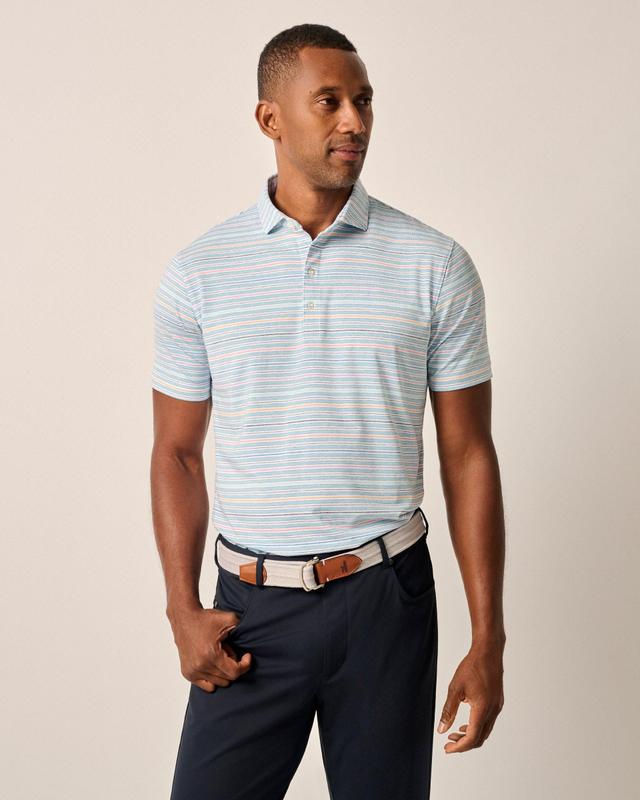 Fallon Striped Jersey Performance Polo Male Product Image