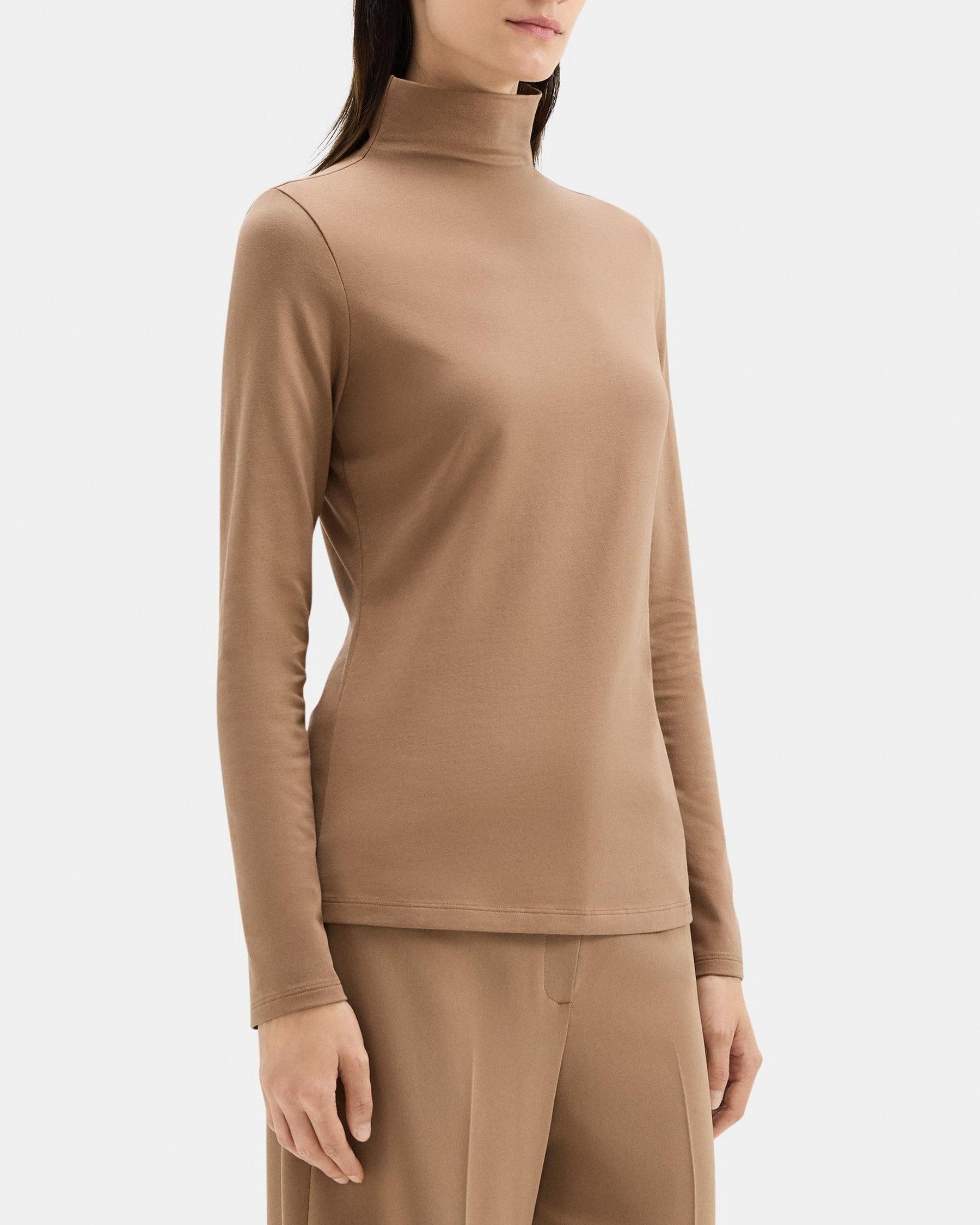 Long-Sleeve Turtleneck Tee in Pima Cotton Jersey Product Image