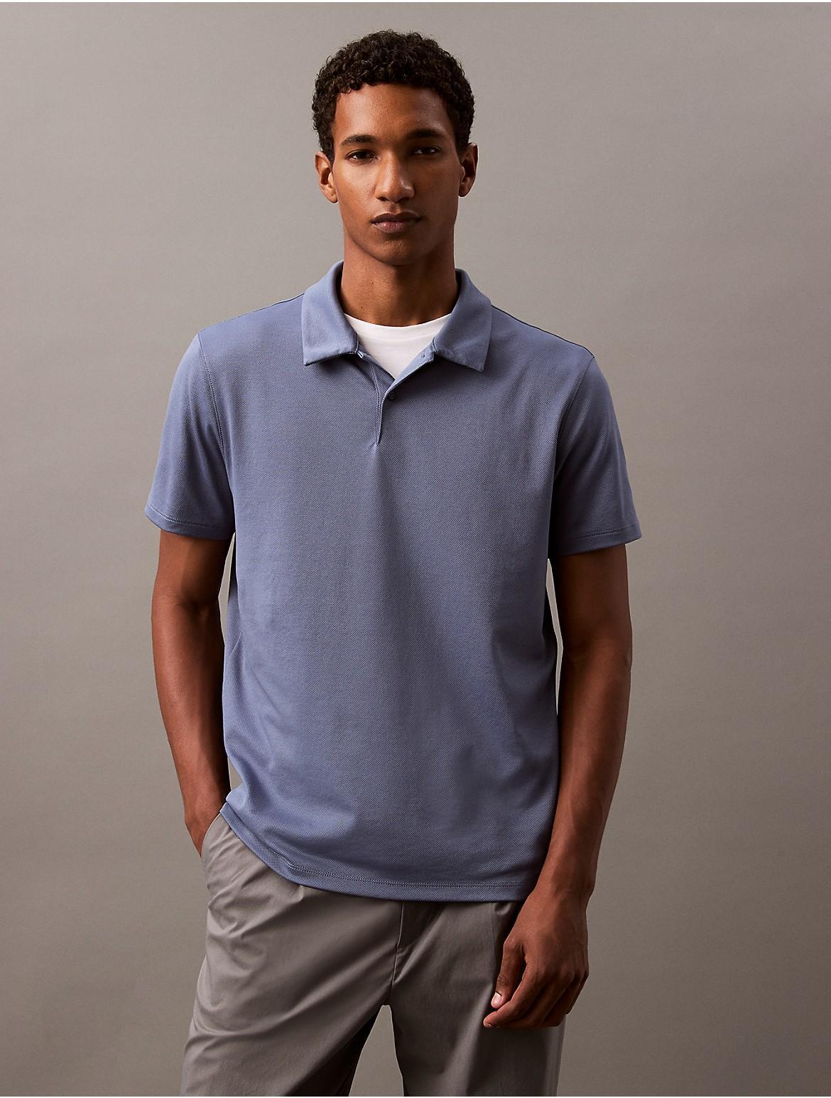 Calvin Klein Mens Performance Classic Polo Shirt - Blue - XS Product Image