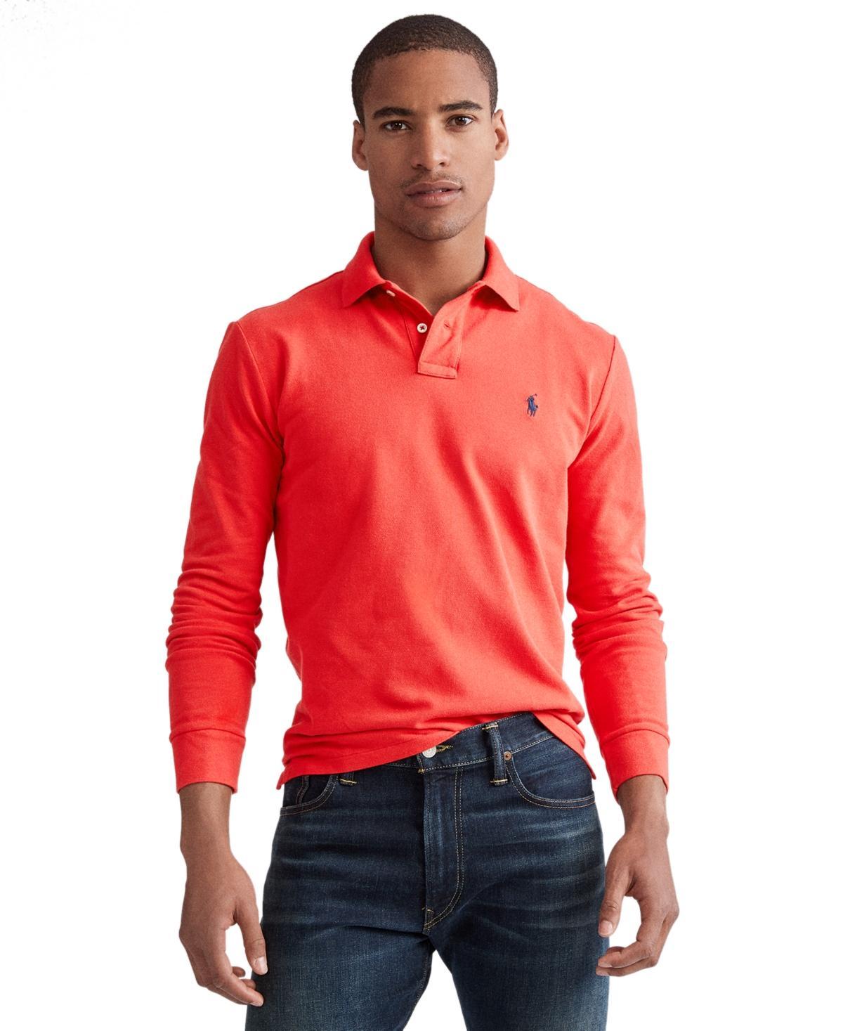 Polo Ralph Lauren Mens Classic Fit Long Sleeve Mesh Polo Product Image