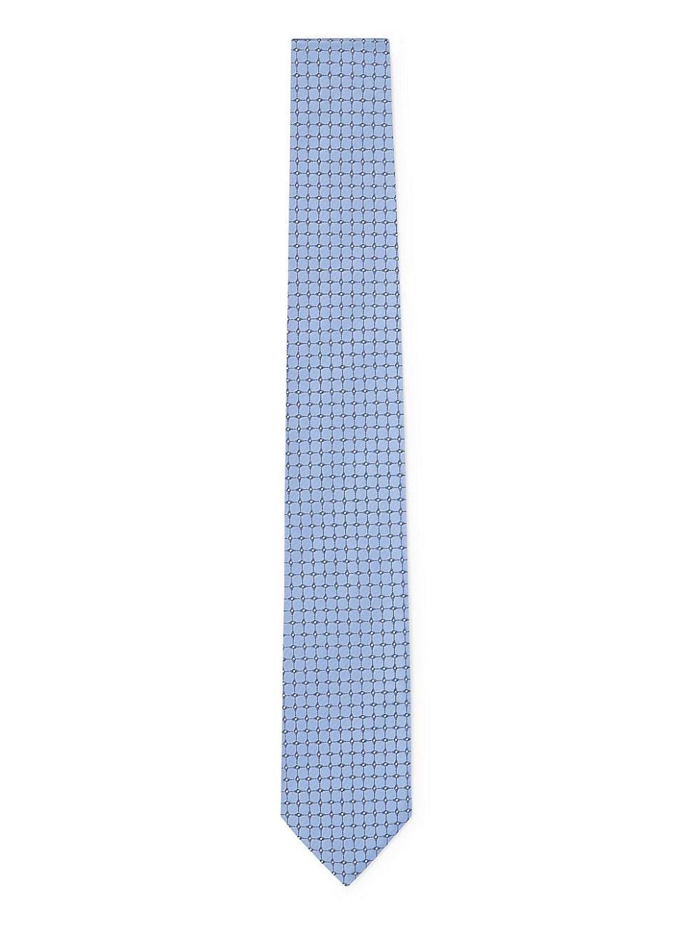 Mens Pure-Silk Tie with Jacquard-Woven Pattern Product Image