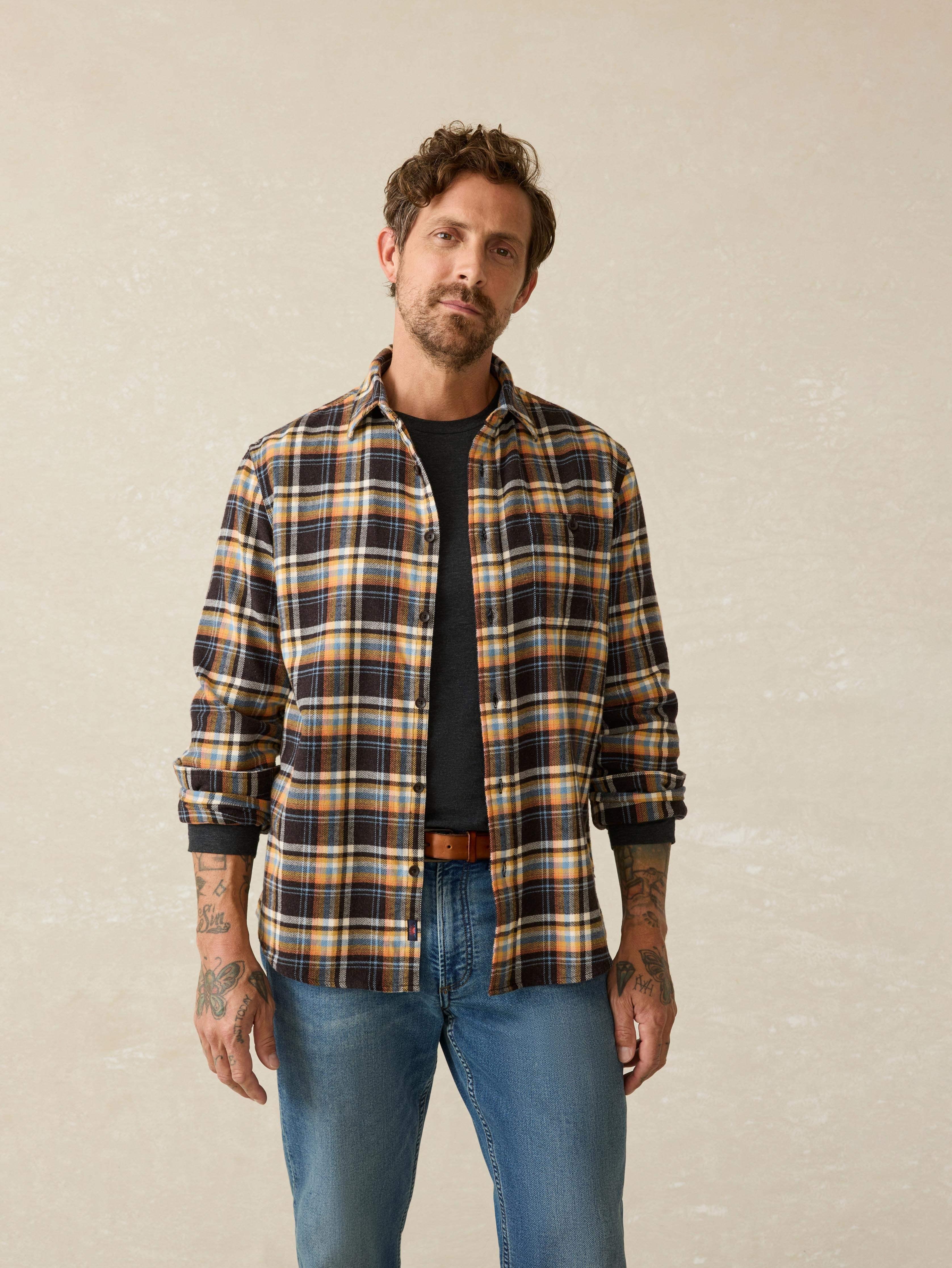 Super Brushed Flannel - Walnut Wood Plaid Male Product Image