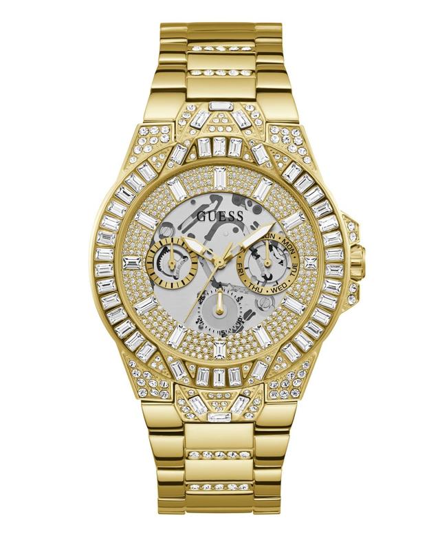 Guess Mens Analog Gold-Tone Stainless Steel Watch 44mm - Gold-Tone Product Image