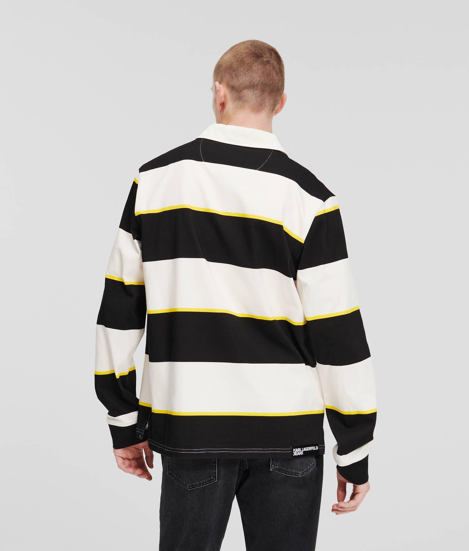 KLJ MONOGRAM STRIPED RUGBY SHIRT Product Image