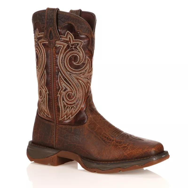 Durango Lady Rebel Womens Steel-Toe Cowboy Boots Brown Product Image