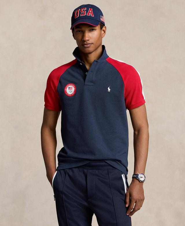 Polo Ralph Lauren Mens Team Usa Custom Slim-Fit Mesh Polo Shirt Product Image