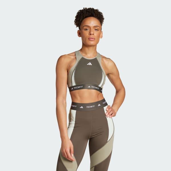 Techfit Medium-Support High-Neck Colorblock Bra Product Image