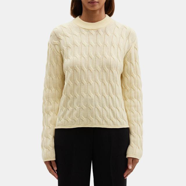 Wool-Cashmere Cable Knit Sweater | Theory Outlet Product Image