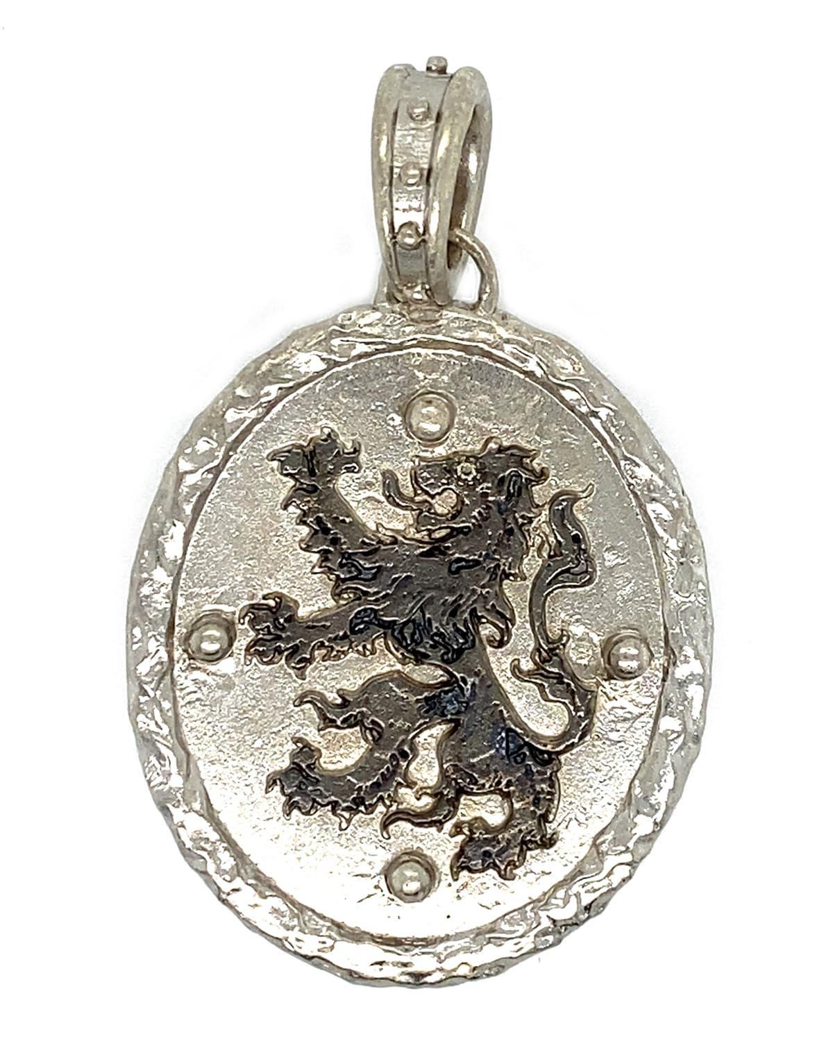 Mens Romero Lion Medallion Pendant w/ Champagne Diamonds Product Image