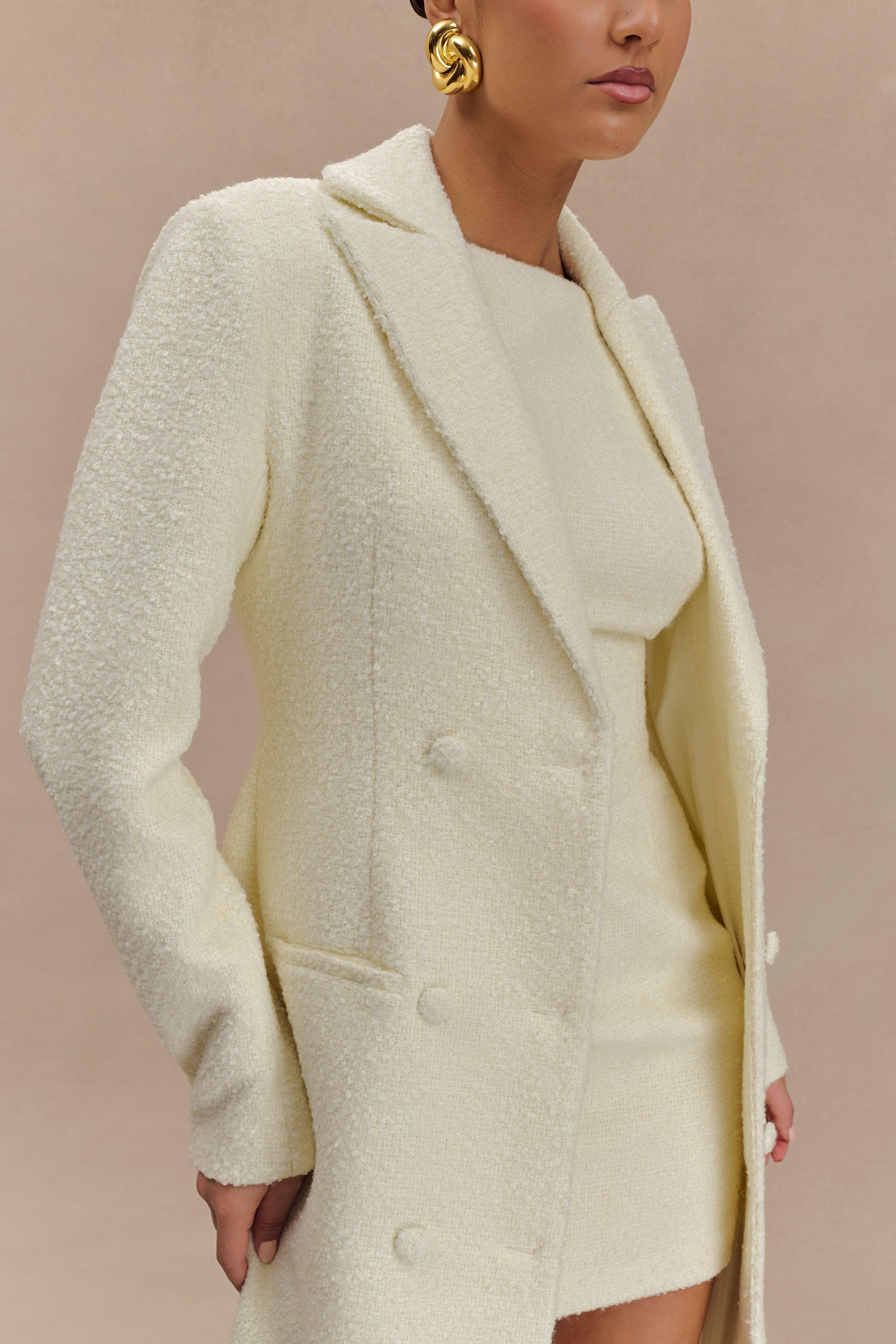 Carver Boucle Coat - Ivory Product Image