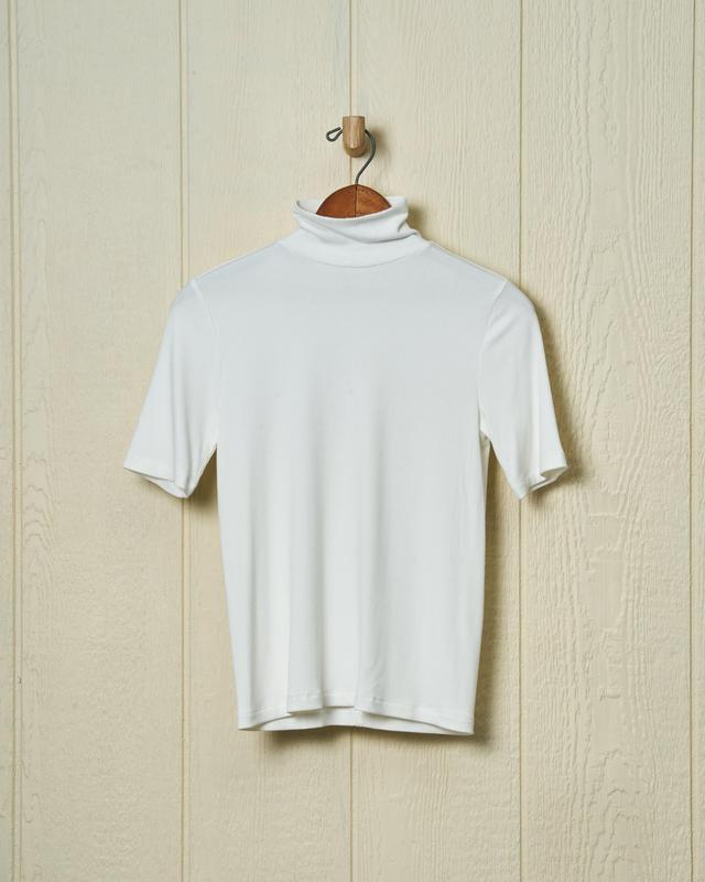 Chelsea Ribbed Knit Top in Off White Product Image