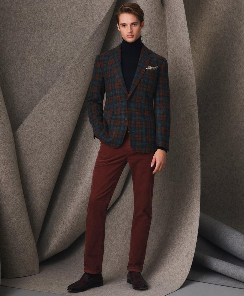 Classic Fit Sport Coat in Plaid Shetland Wool Tweed Product Image