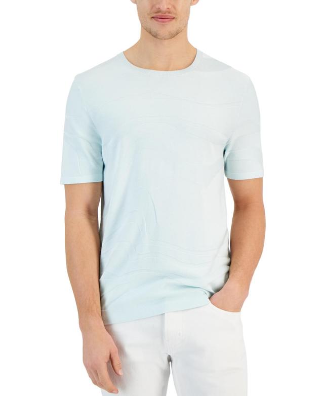 Alfani Mens Tonal Wave Jacquard T-Shirt, Created for Macys Product Image