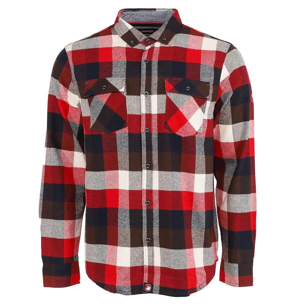 Canada Weather Gear Men's Flannel With Chambray Lined Collar Product Image