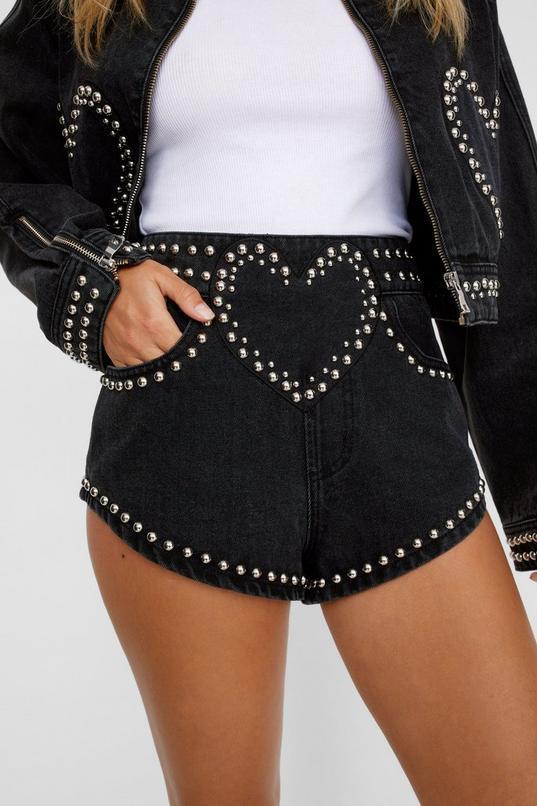 Heart Studded Hotpant Short Product Image