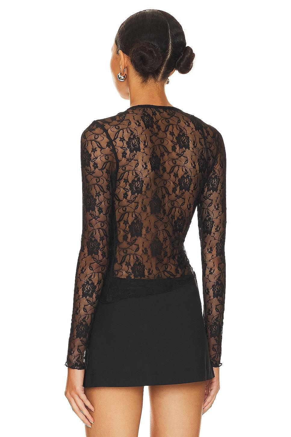 Anahi Wrap Lace Top superdown Product Image