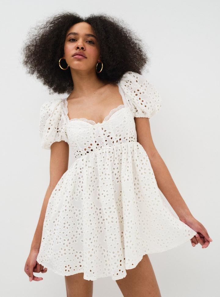 Becca Mini Dress — White Product Image