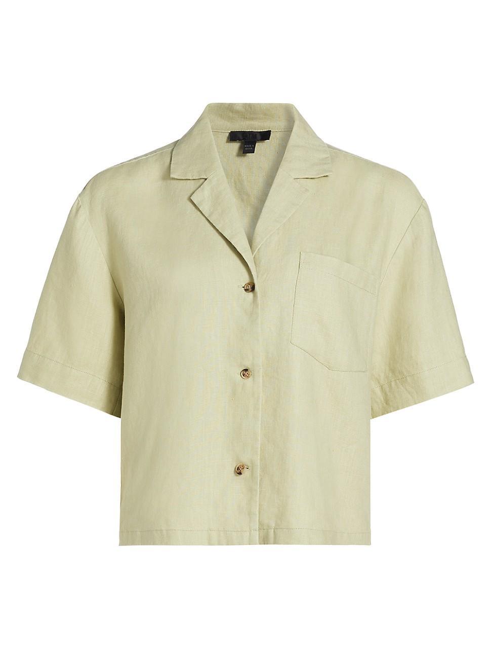 Womens Heavyweight Linen Camp Shirt Product Image