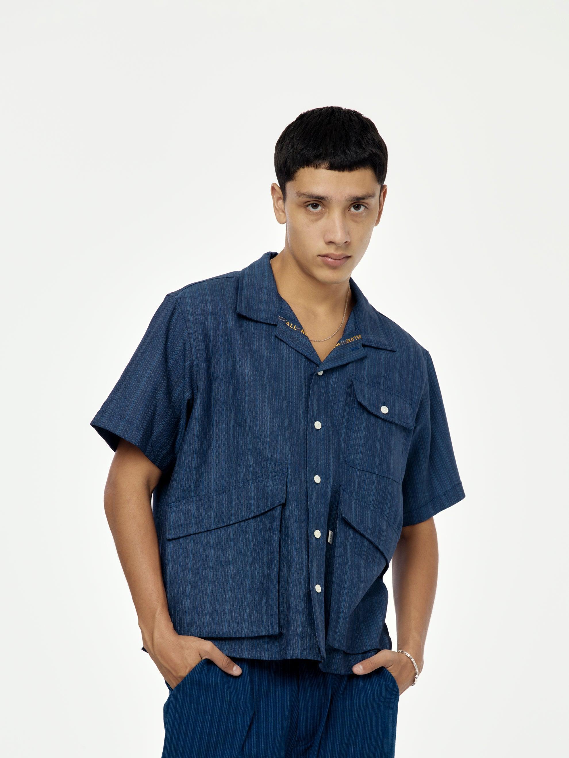 Yuge Fabric Langford Shirt (Navy) Product Image