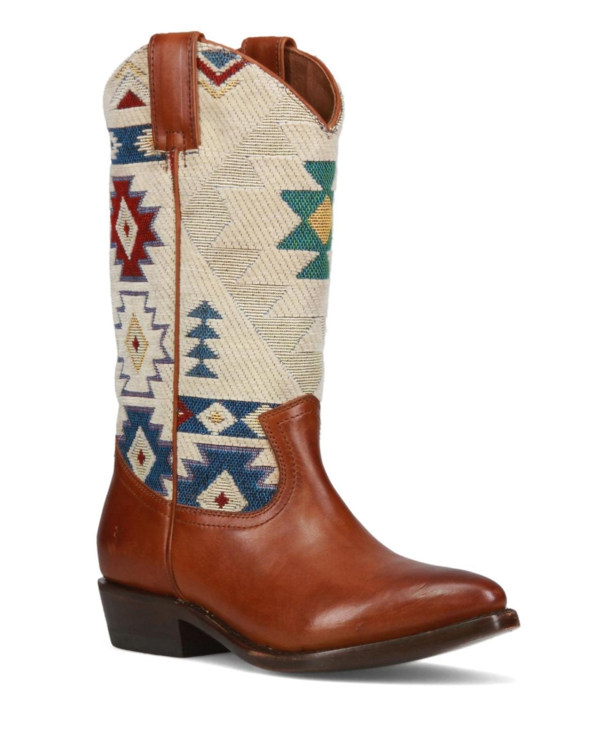 Frye Womens Billy Western Fabric Leather Boots Product Image