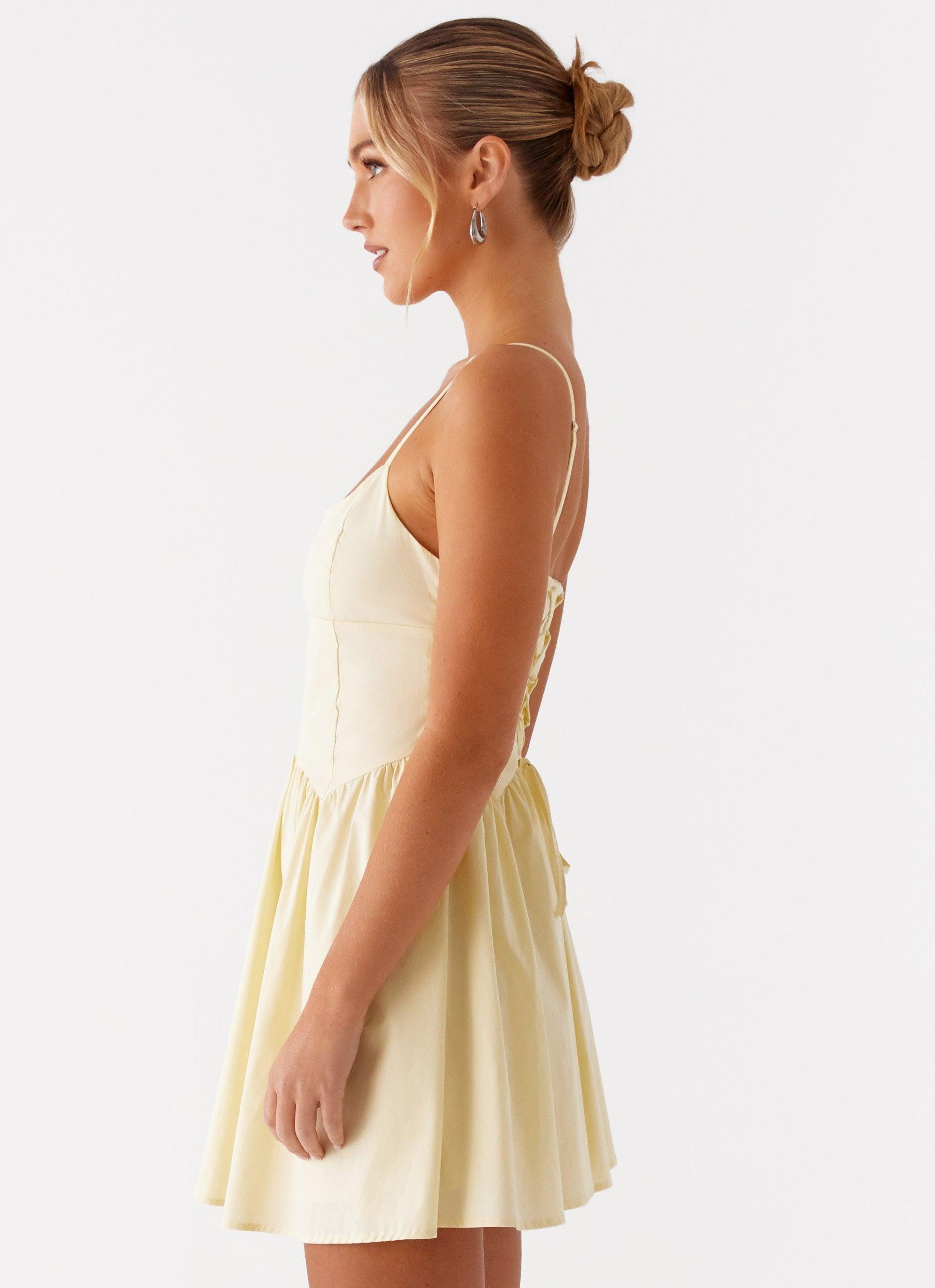 Tesoro Mio Mini Dress - Yellow Product Image