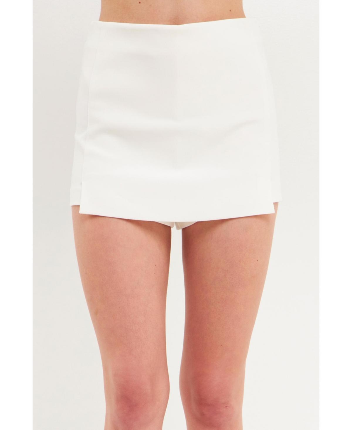 Womens Asymmetric High Waist Skort Product Image