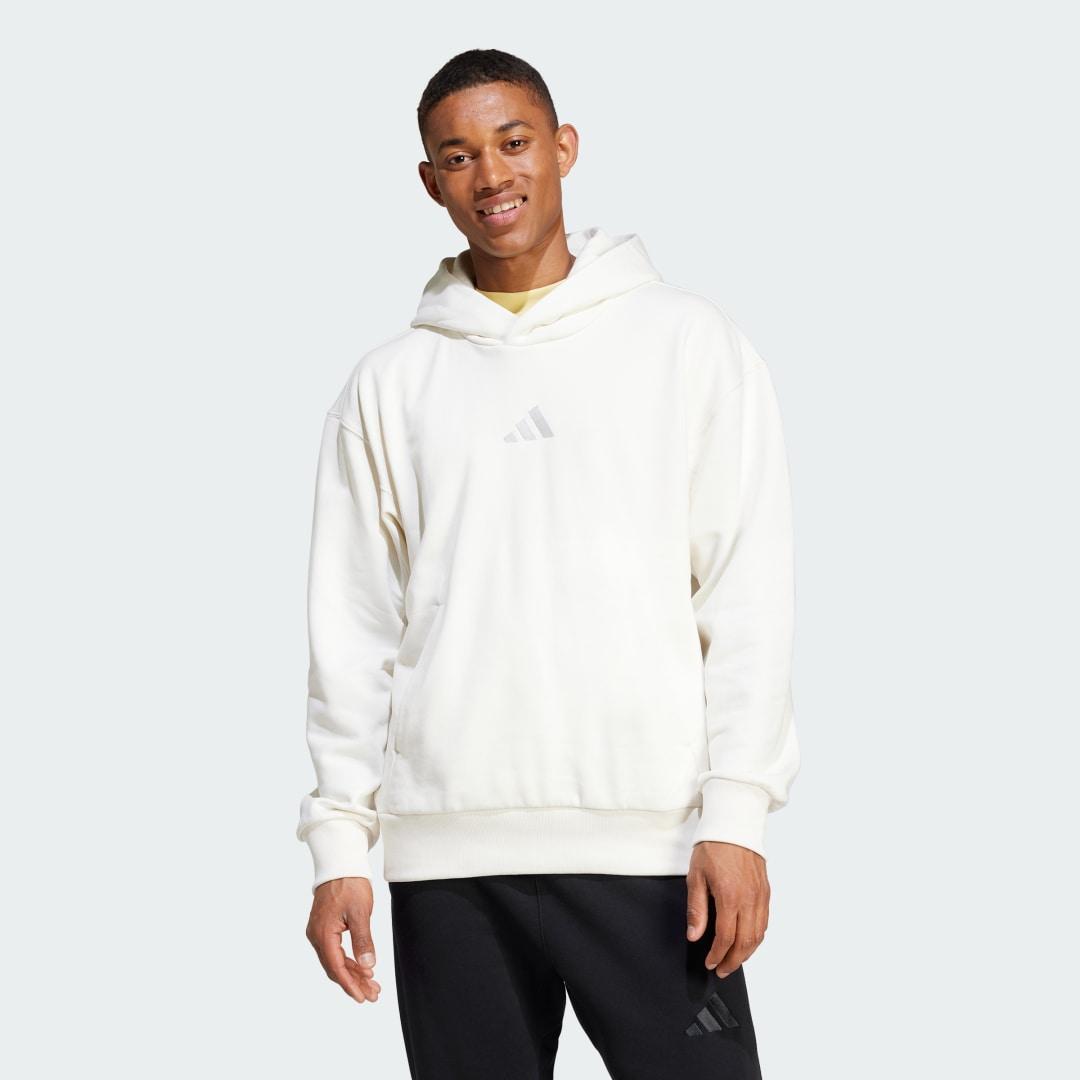 adidas ALL SZN Fleece Hoodie Black XL Mens Product Image