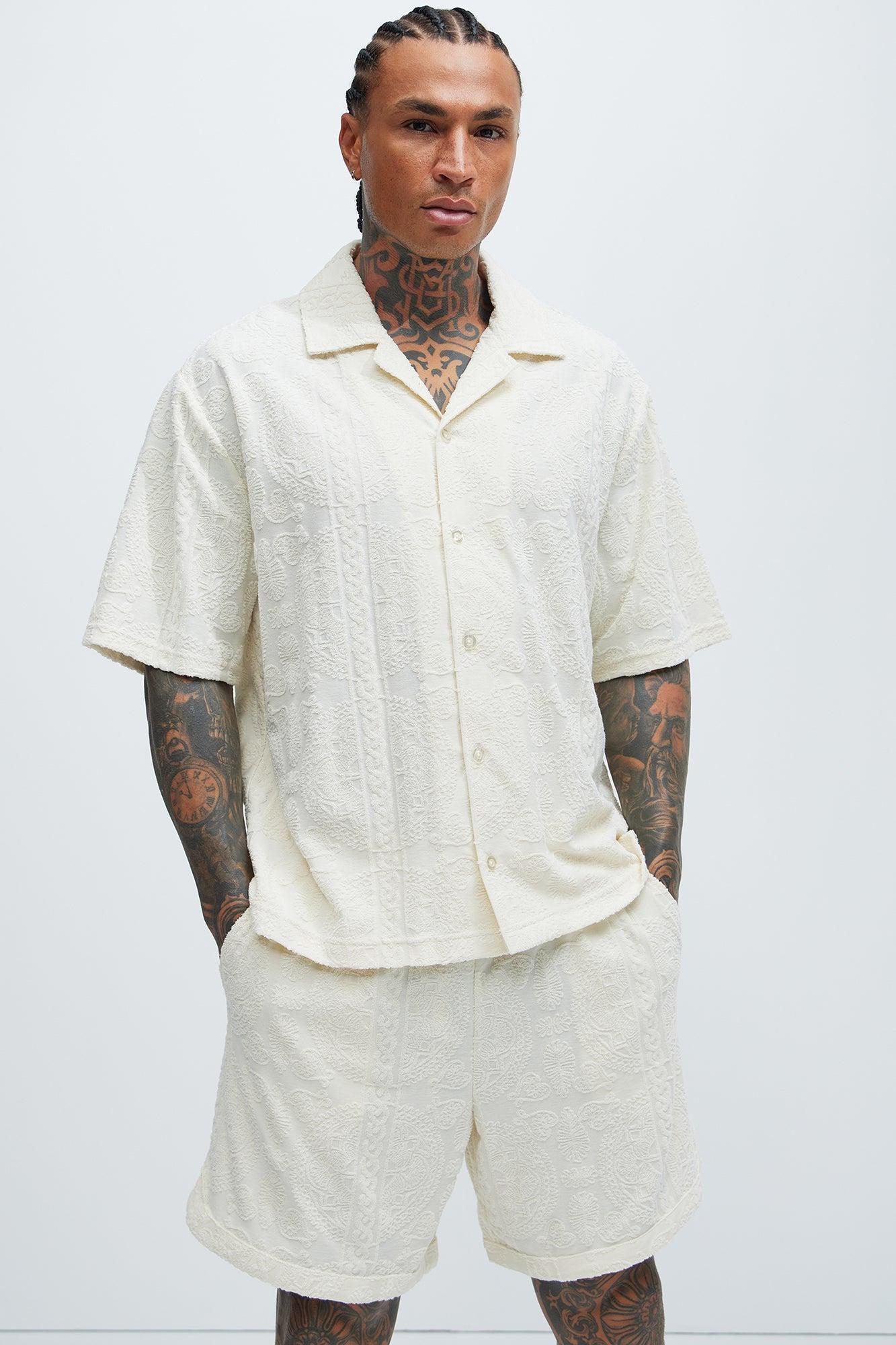 Link Textured Shirt - Cream Product Image