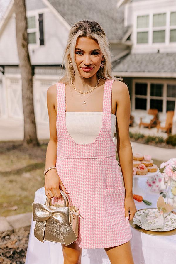 Brunch Voyage Houndstooth Mini Dress Product Image