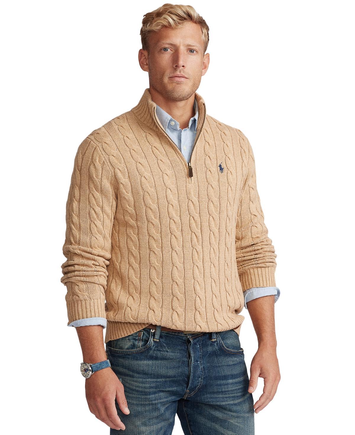 Polo Ralph Lauren Big  Tall Cable Knit Cotton Quarter Product Image