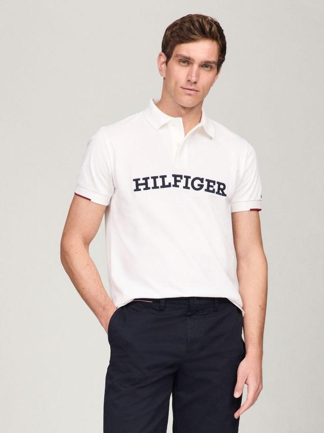 Tommy Hilfiger Men's Regular Fit Embroidered Monotype Polo Product Image