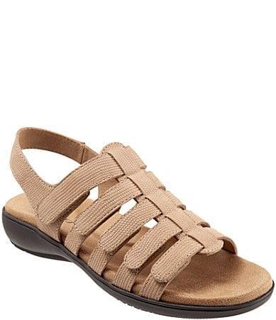 Trotters Tiki Lizard Textured Nubuck Hook and Loop Leather Sandals Product Image