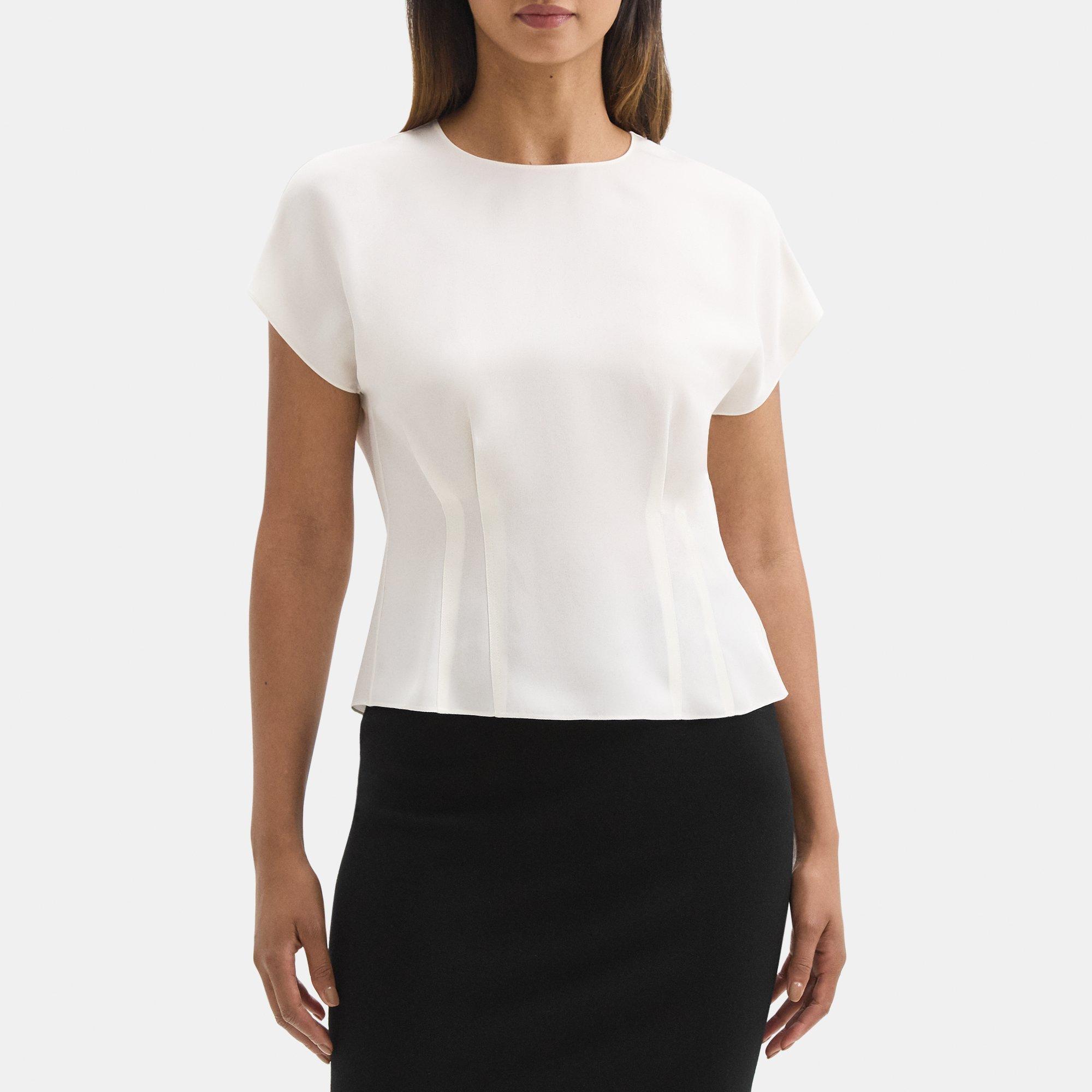 Silk Peplum Top | Theory Outlet Product Image