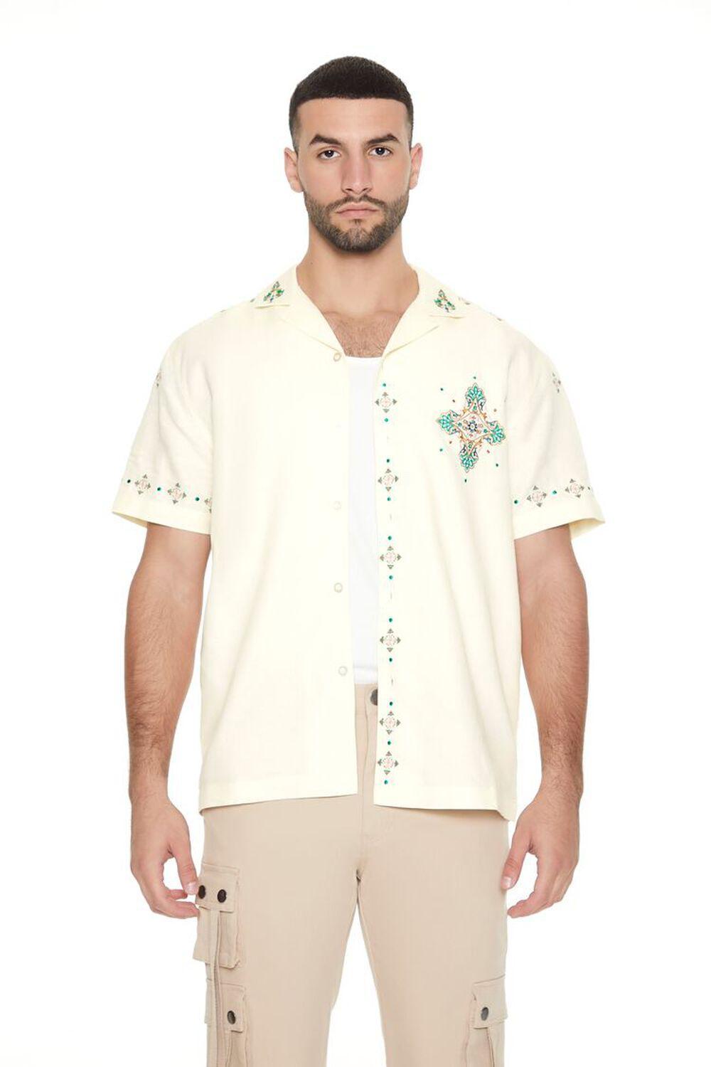 Geo Embroidered Shirt | Forever 21 Product Image