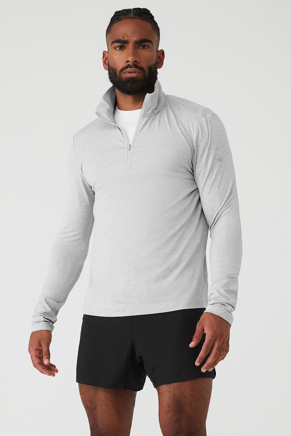 Conquer 1/4 Zip Reform Long Sleeve - Athletic Heather Grey Product Image