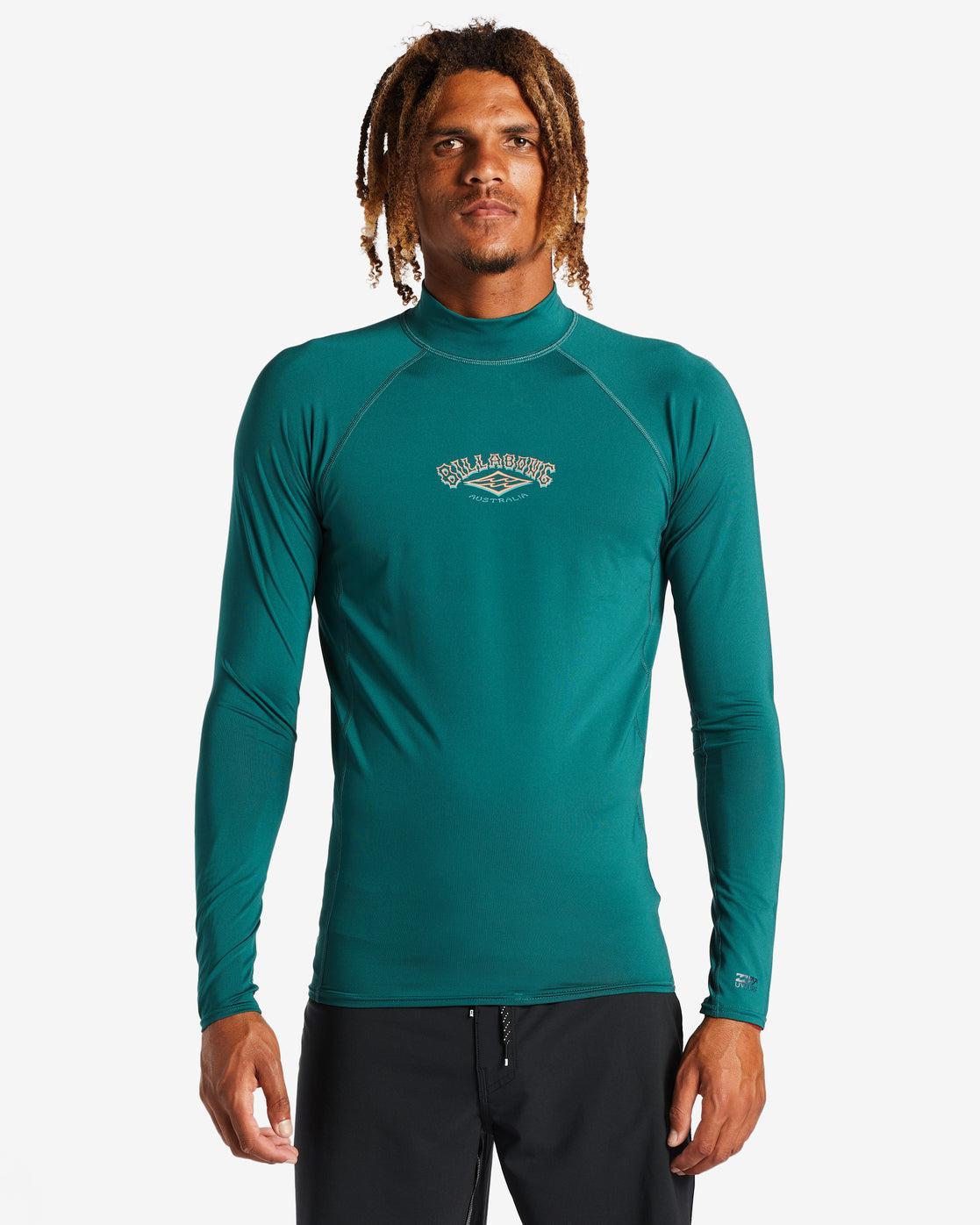 Arch Diamond Long Sleeve Upf 50 Rashguard - Dark Teal Male Product Image