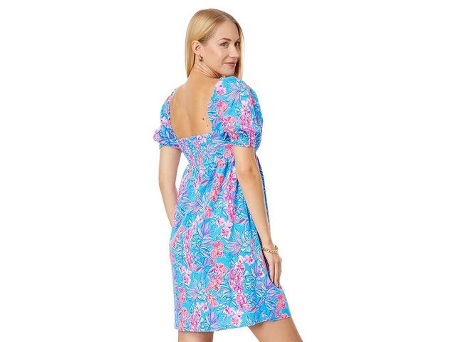 Lilly Pulitzer Delaney Puff Sleeve Cotton Babydoll Dress Product Image