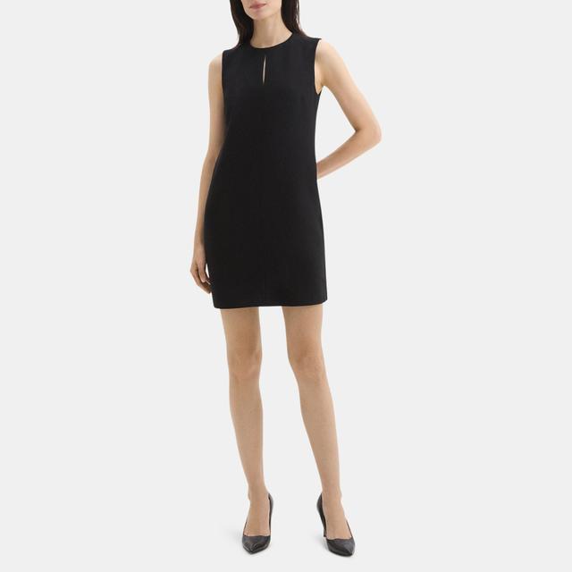 Crepe Sleeveless Shift Dress | Theory Outlet Product Image