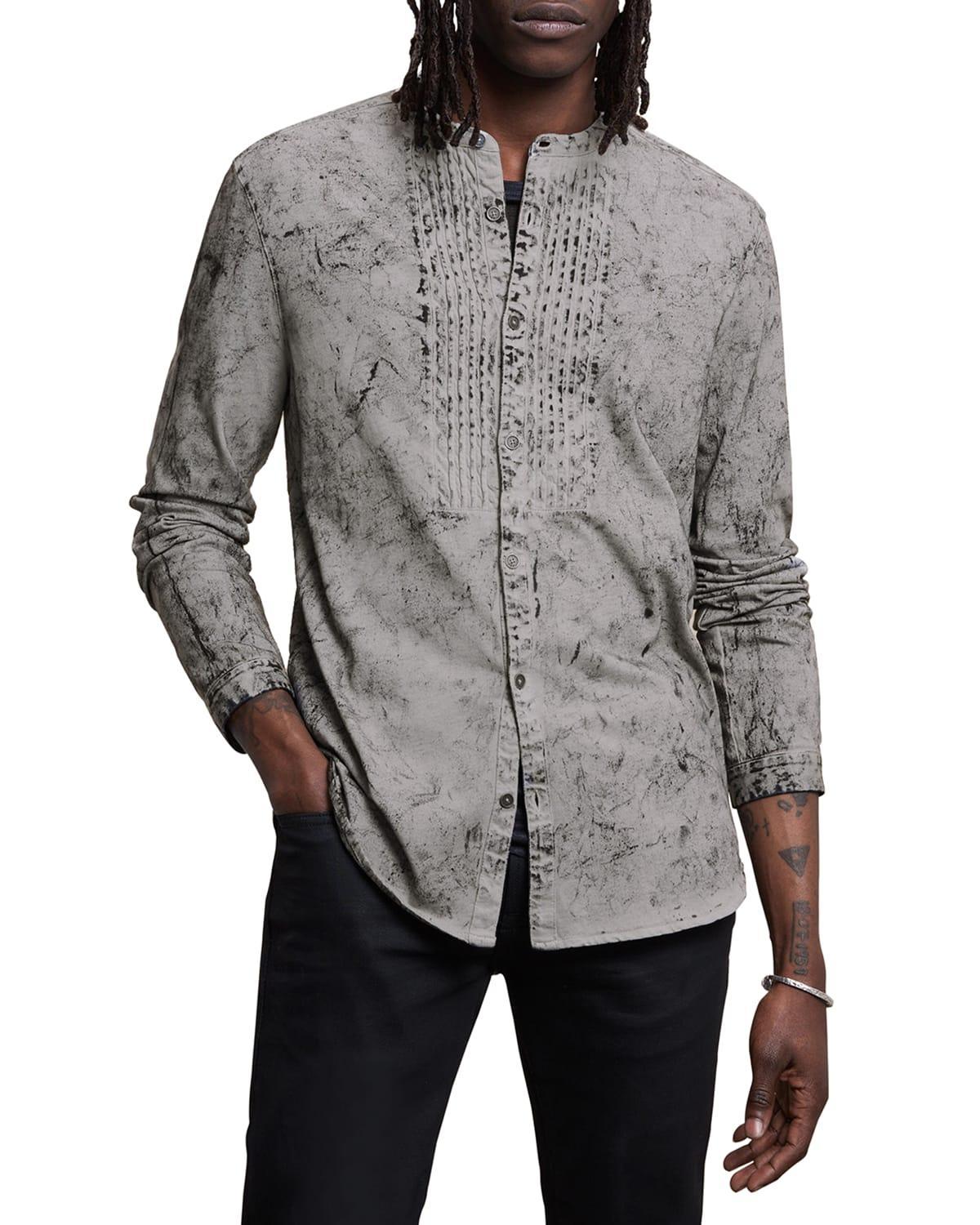 Mens Long-Sleeve Pintuck Shirt Product Image