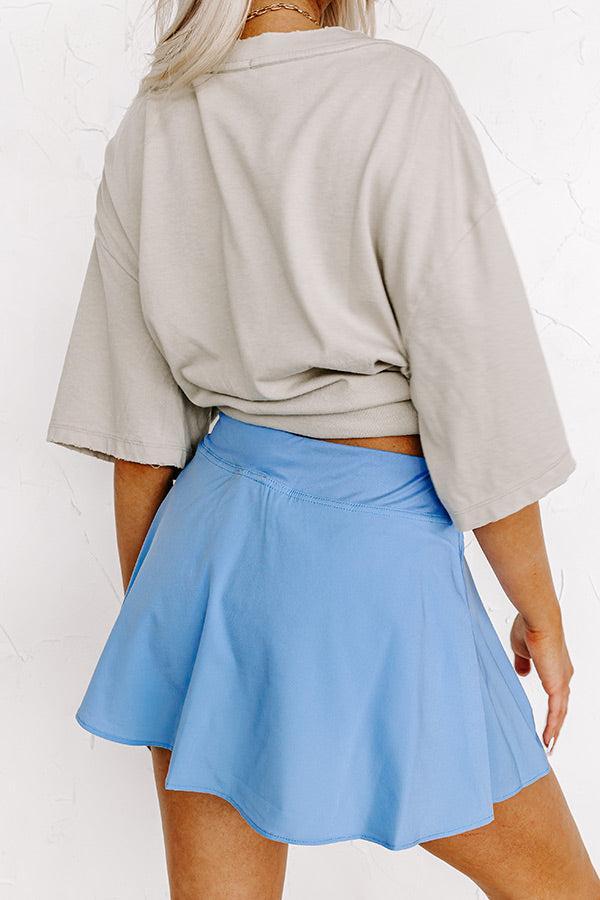 Every Effort Athletic Skirt In Sky Blue Product Image