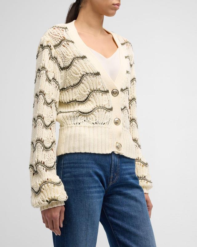 Daniella Wavy Striped Cardigan Product Image