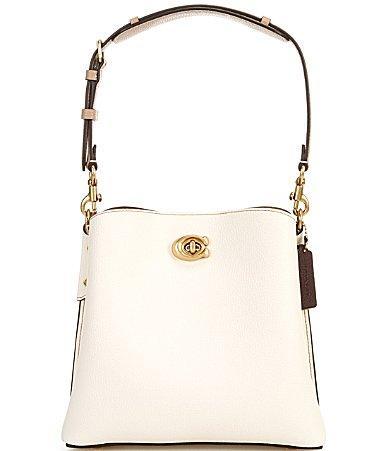 COACH Willow Black Pebble Leather Bucket Crossbody Bag Product Image