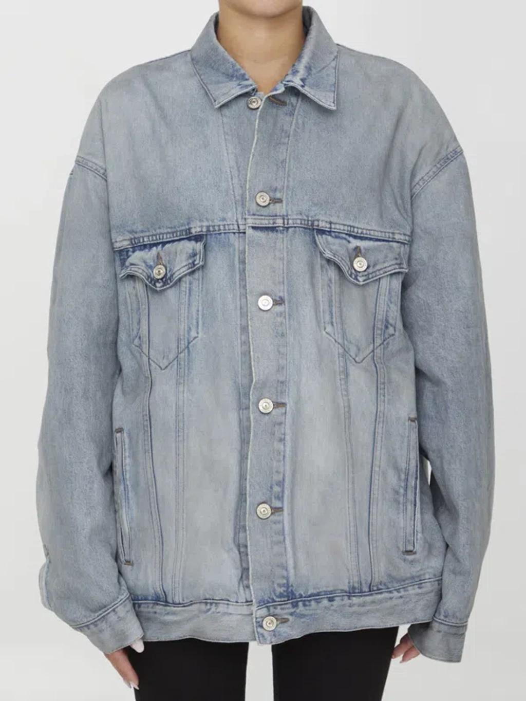 BALENCIAGA Oversized Denim Jacket In Outback Blue product image